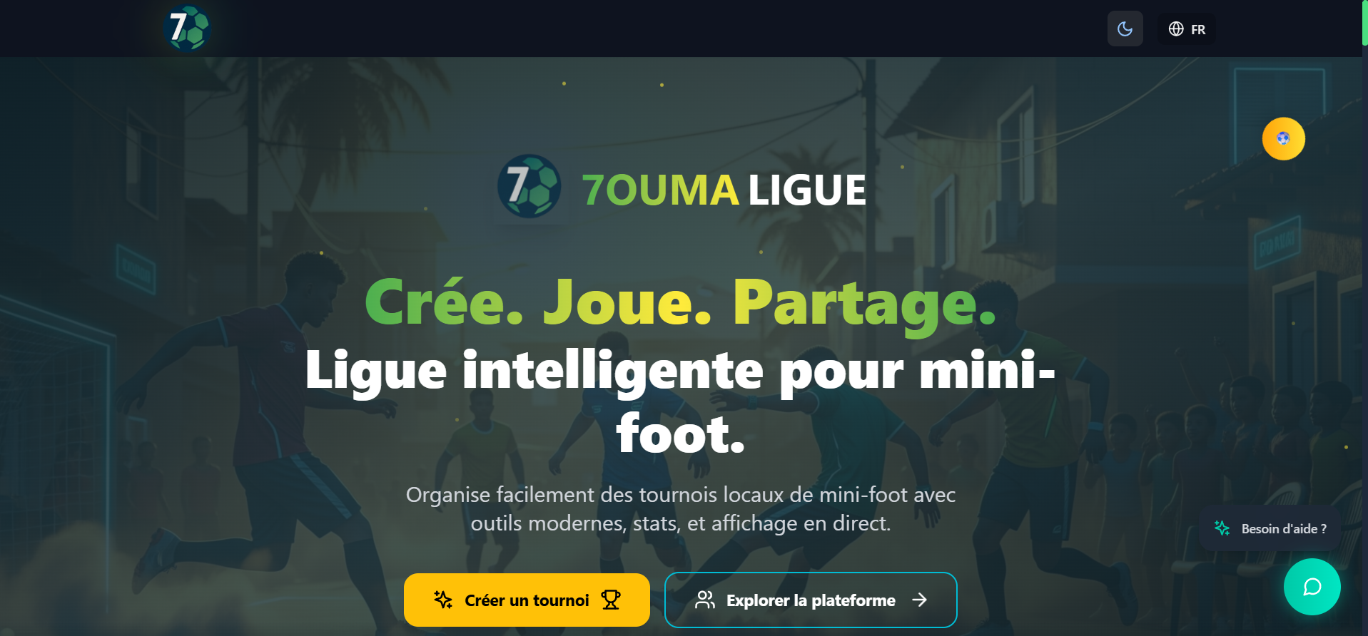 7ouma Ligue - Tournament Management Dashboard
