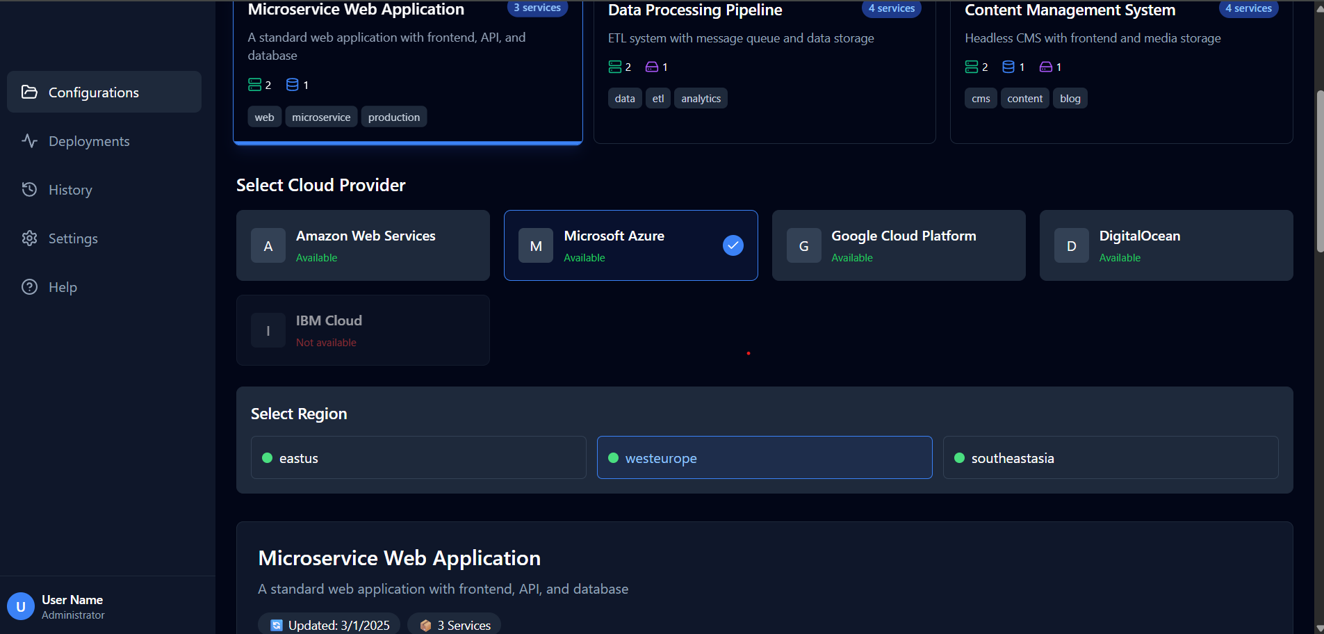 DevOpsFlow - Multi-Cloud Deployment Dashboard